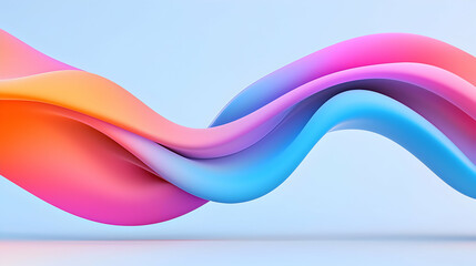 Poster - Abstract Colorful Waves Flowing Dynamically