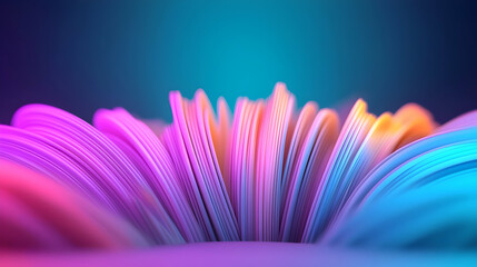 Aufkleber - Abstract Fiber Optics Background With Bright Neon Lights