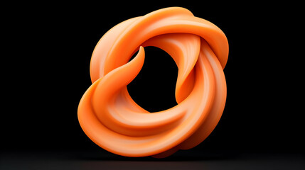 Poster - Abstract Fiery Orange Ring in Dark Universe