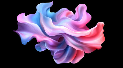Poster - Abstract Galaxy Nebula: Swirling Pink Blue Purple Cosmic Light