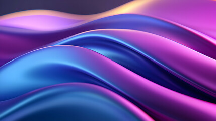 Poster - Abstract Purple and Blue Wavy Light Particle Background