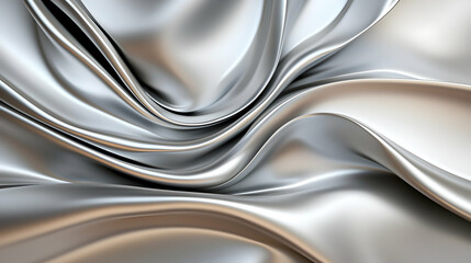 Poster - Abstract Silver Fabric Texture Background