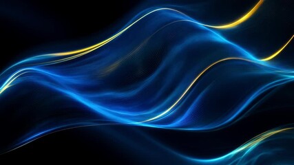 Fototapete - Abstract wave texture with light lines on slow motion background.