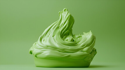 Poster - Abstract Swirling Green Cream Texture