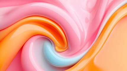 Poster - Abstract Swirling Pastel Paint Texture