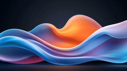 Poster - Abstract Waves of Light in Vibrant Hues