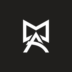 Poster - Abstract letter MA logo design vector branding template.
