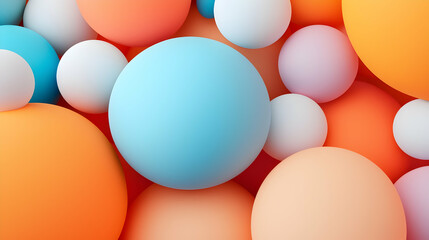 Fototapete - Colorful Spheres Abstract Background Texture