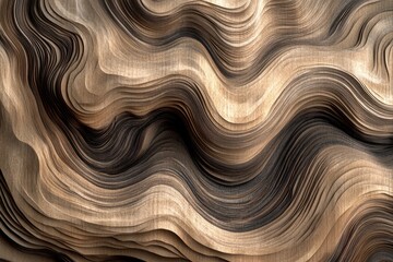 Poster - Abstract wavy wood grain