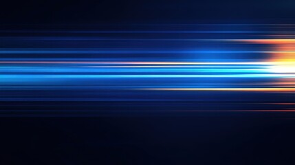 Poster - A high-speed technology theme with electric blue light trails and rapid data motion effects