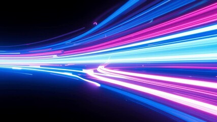 Fototapete - Dynamic abstract design with vibrant streaks, creating a modern and colorful visual effect on dark background