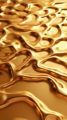 Fototapete - Glowing fluid liquid gold texture