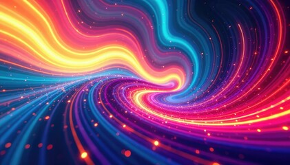 Poster - abstract swirling lines creating a dynamic visual effect , brown, silver, vibrant
