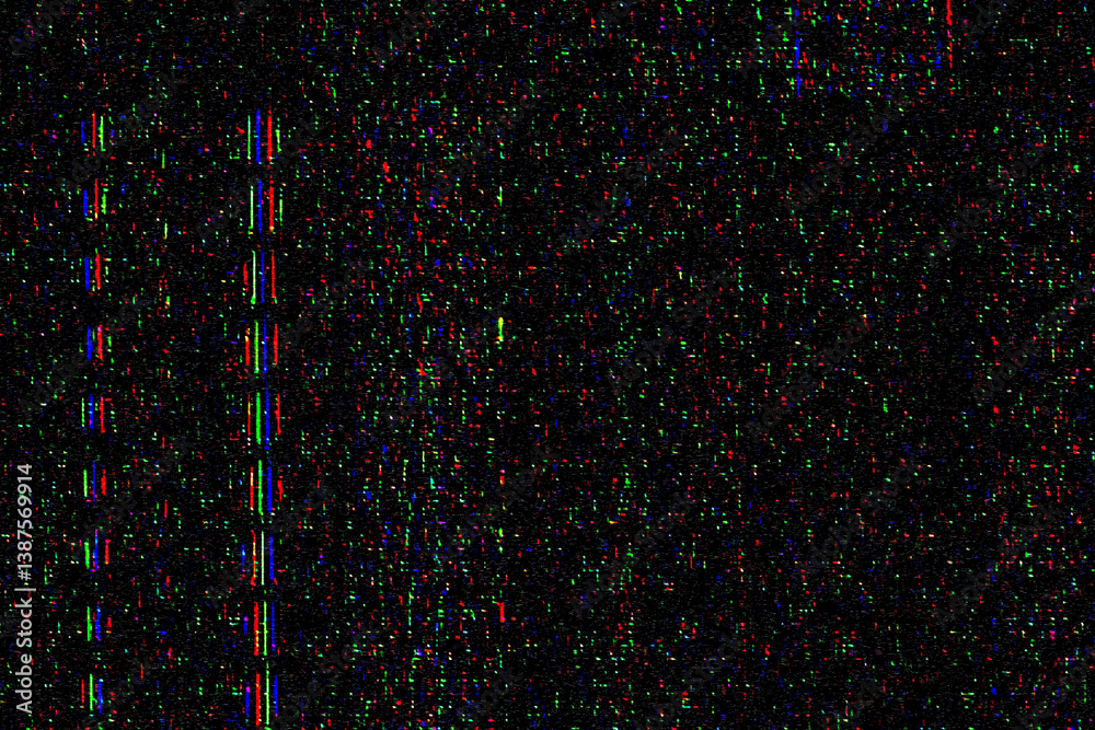 Static Camera Background Glitch camera effect. Retro VHS background. Old video template. No ...