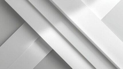 Poster - Abstract white architecture featuring diagonal lines and planes creating a modern design look