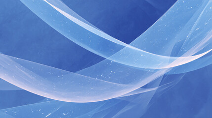 Poster - Abstract background featuring flowing light blue and white curves with subtle particle effects