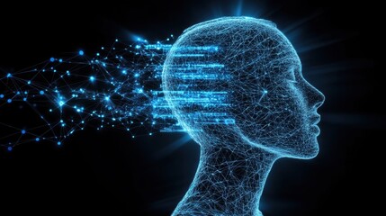 Poster - Technological advancements in digital operations virtual environment graphic visualization ai concept