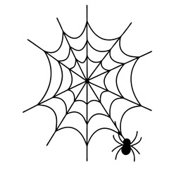 black and white svg vector, Halloween spider icon