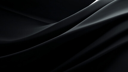 Poster - A close up of a dark, flowing fabric with subtle highlights and shadows creating a smooth and elegant effect