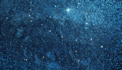 Aufkleber -  macro photo of sparkling blue glitter resembling starry night sky for cosmic background, texture, or abstract design