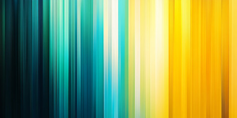 Poster - Abstract image of vertical, multicolored stripes ranging from dark teal to bright yellow, creating a vibrant and dynamic visual effect, suitable for a website banner or background