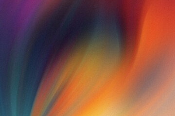 Poster - Abstract blurred background featuring a blend of orange purple and dark blue color gradients design
