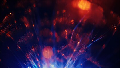 Aufkleber -  cosmic blue and red energy burst with abstract light rays ideal for sci-fi design, digital art, and tech background