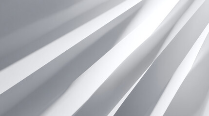 Poster - Abstract white folded paper with shadows creating a minimalist and modern design aesthetic in the image