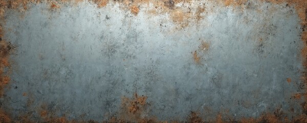Aufkleber - Old, scratched metal texture. Weathered grey, rust-eaten background. Grunge, rough stainless steel surface. Vintage, aged, damaged material, perfect for industry and design use.