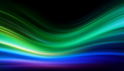 Wall Mural - Blurred abstract chartreuse-blueviolet green, purple color neon light, gradient, neon, background, overlay, texture, radiance, glow, soft, dark, black, empty, space, blur, color, illustration.