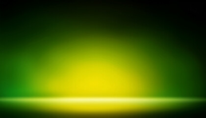Wall Mural - Blurry abstract spring chartreuse bright yellow green color neon light, gradient, neon, background, overlay, texture, radiance, glow, soft, dark, black, empty, space, blur, color, illustration.