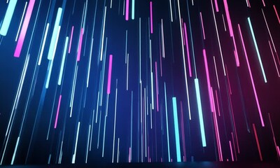Wall Mural - vertical error lines flickering with pulsing rhythm displaying pastel to neon colors in dynamic vide