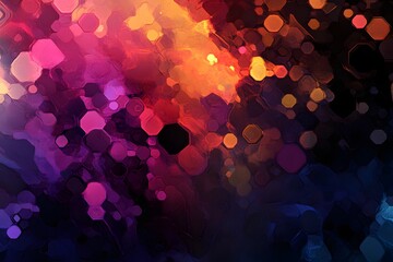 Poster - Hexagonal Grid Abstract Art