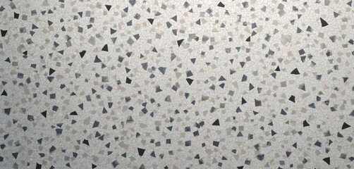 Poster - Terrazzo flooring pattern background, abstract design. Small pieces of stone, marble chips in cement. Surface texture with various shapes, sizes, neutral colors for interior design, wall, floor.