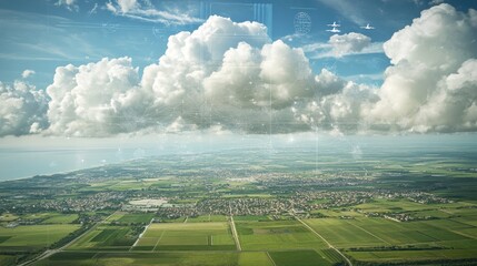Poster - Data sovereignty concept visual with regional clouds and personal control dashboards