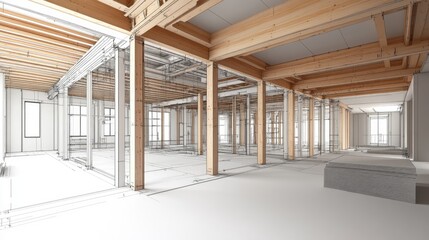 Poster - Detailed beam schedule with size, spacing, and structural load calculations