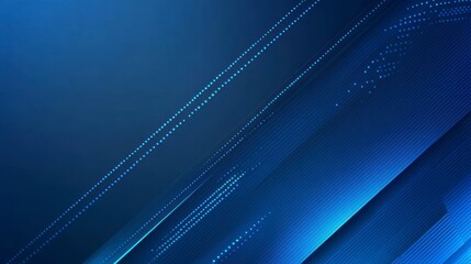 Aufkleber - Abstract blue diagonal lines and glowing dots background.