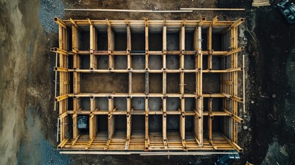 Poster - Layout of a digitally controlled formwork system at high-rise site foundation