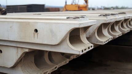 Poster - Reinforced concrete beams in production at precast plant for civil infrastructure