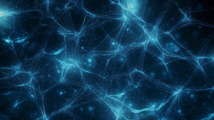 Leinwandbilder - Abstract blue glowing network texture background.