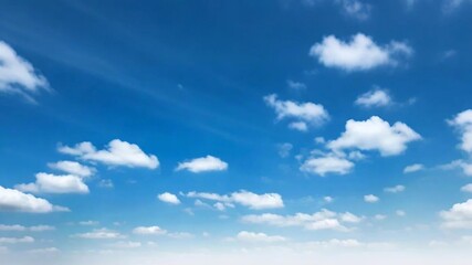 Wall Mural - clear sky with wandering clouds, free in the vault of heaven.against the deep blue sky, white clouds