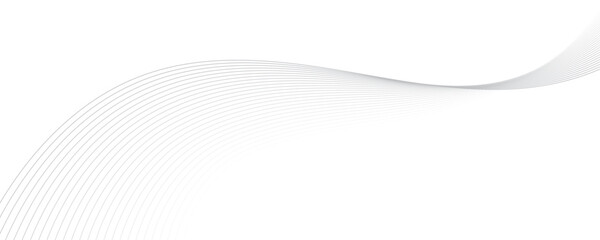 Poster - abstract gray wave dynamic curve lines on transparent background with flowing particles. digital ene