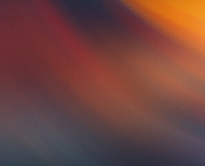 Poster - Abstract blurry background featuring a blend of orange, red, and dark blue colors creating a soft gradient
