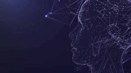 abstract digital human portrait