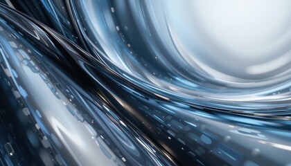 Poster - Dynamic abstract swirling motion digital space 3d render futuristic environment aerial view visual concept for tech innovations