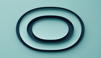 Poster - Dynamic circular design concept modern studio abstract art minimalist environment eye-level viewpoint creativity and innovation