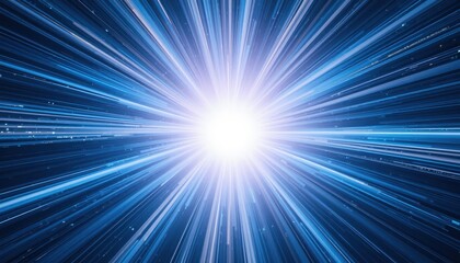 Poster - Dynamic light burst phenomenon abstract space digital art cosmic environment wide-angle view energy concept for visual impact