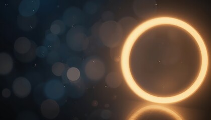 Poster - Dynamic light circle illuminates a creative space artistic visualization abstract environment macro viewpoint conceptual art for digital media