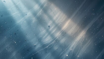 Poster - Dynamic underwater scene with particles ocean depths abstract visuals fluid environment high-resolution conceptual art