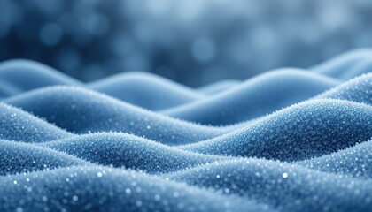 Poster - Captivating waves of blue ice frozen landscape nature photography serene environment close-up view tranquil concept
